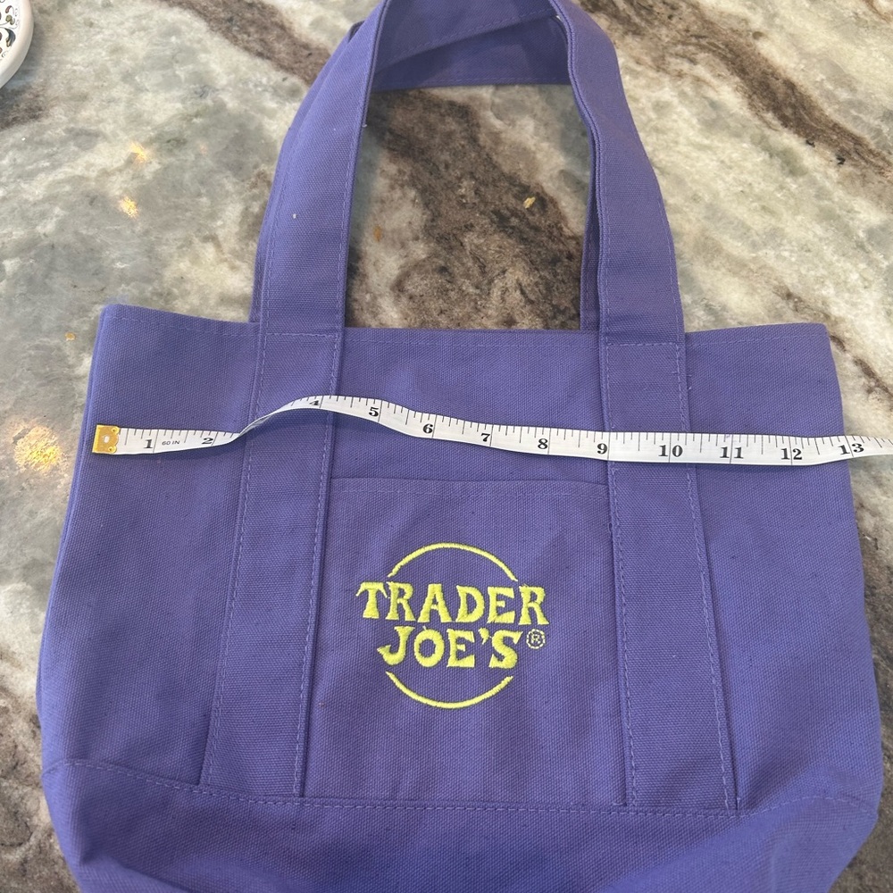 Trader Joe's Purple mini Halloween Tote Bag GUC - Picture 4 of 5